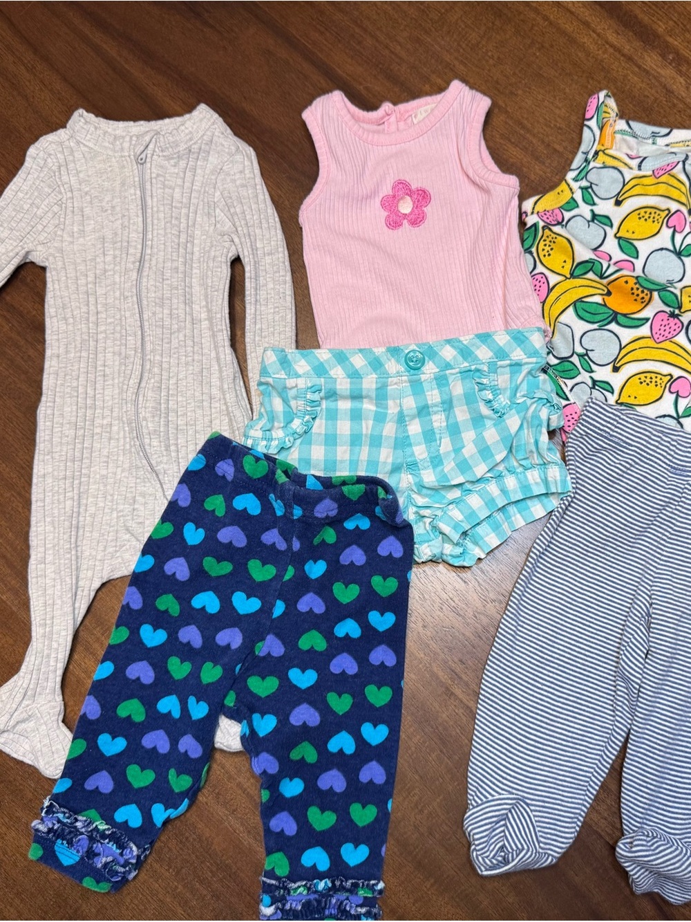 Baby Outfit Bundle with Pink Tank & Aqua Gingham Shorts